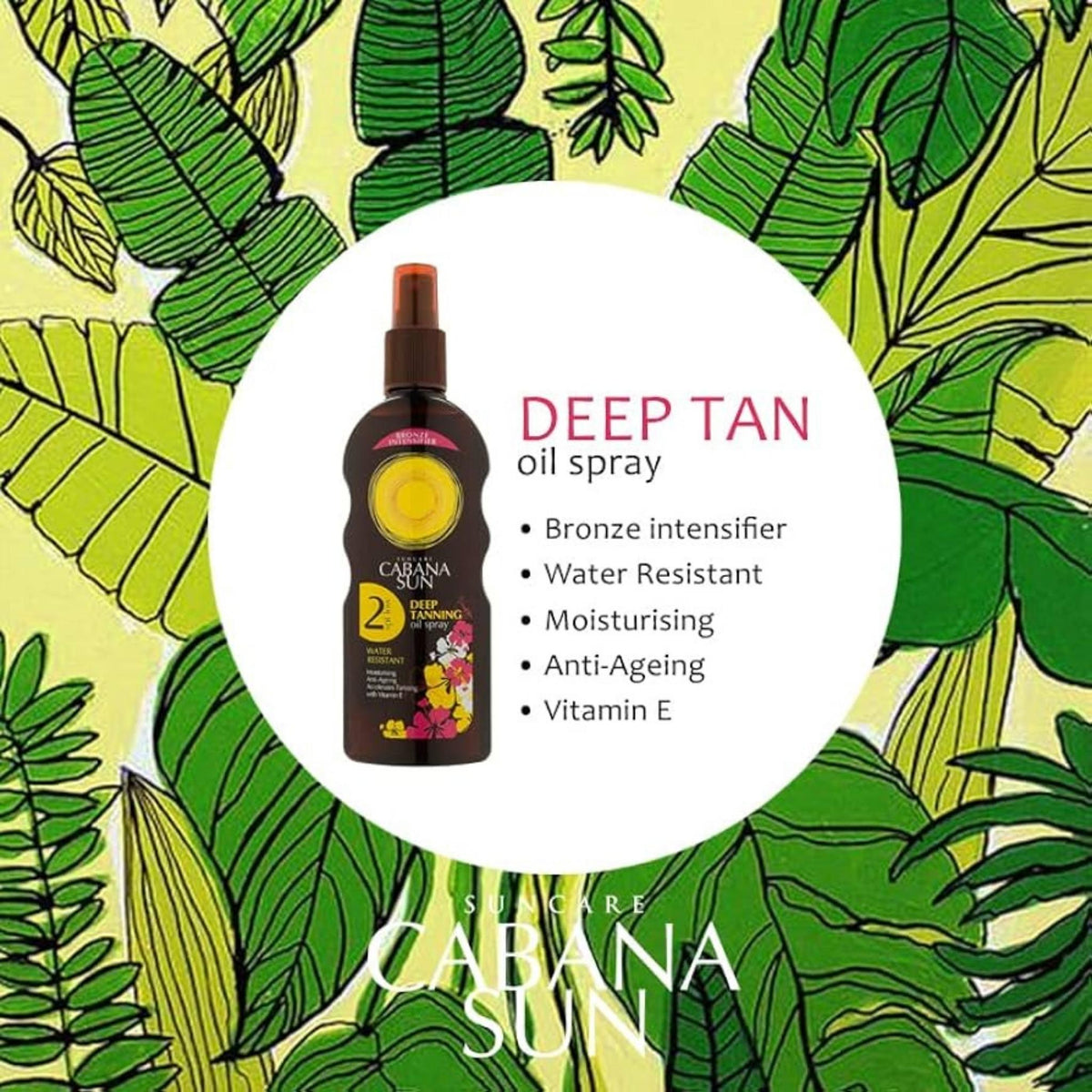 Cabana Sun Deep Tanning Oil Spray SPF 2 - Tanning Oil