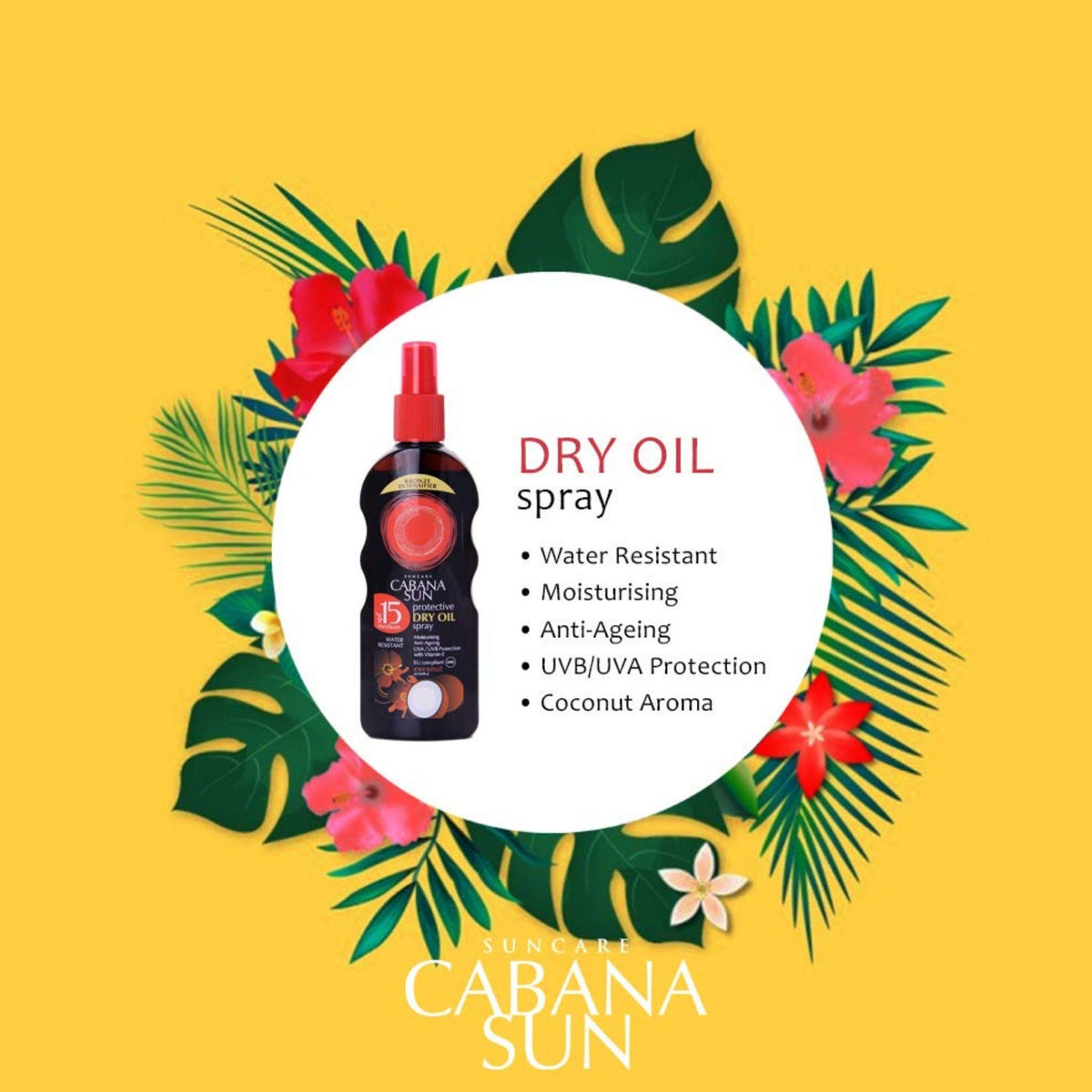 Cabana Sun Protective Dry Oil Spray SPF 15 - Sunscreen Oil Spray