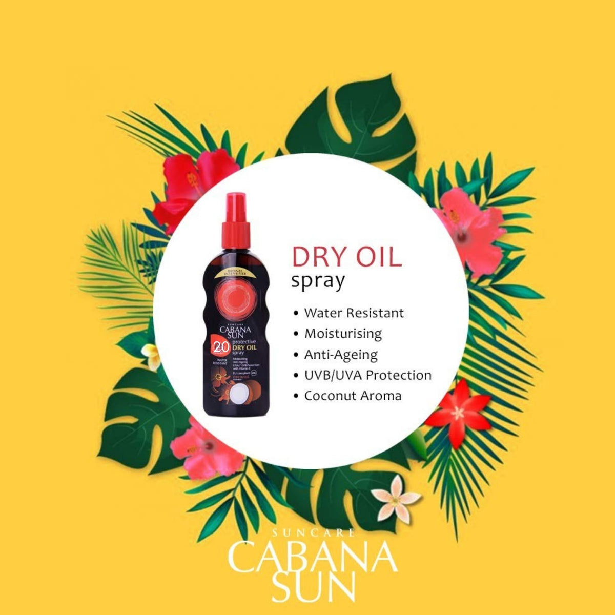 Cabana Sun Protective Dry Oil Spray SPF 20 - Sunscreen Oil Spray
