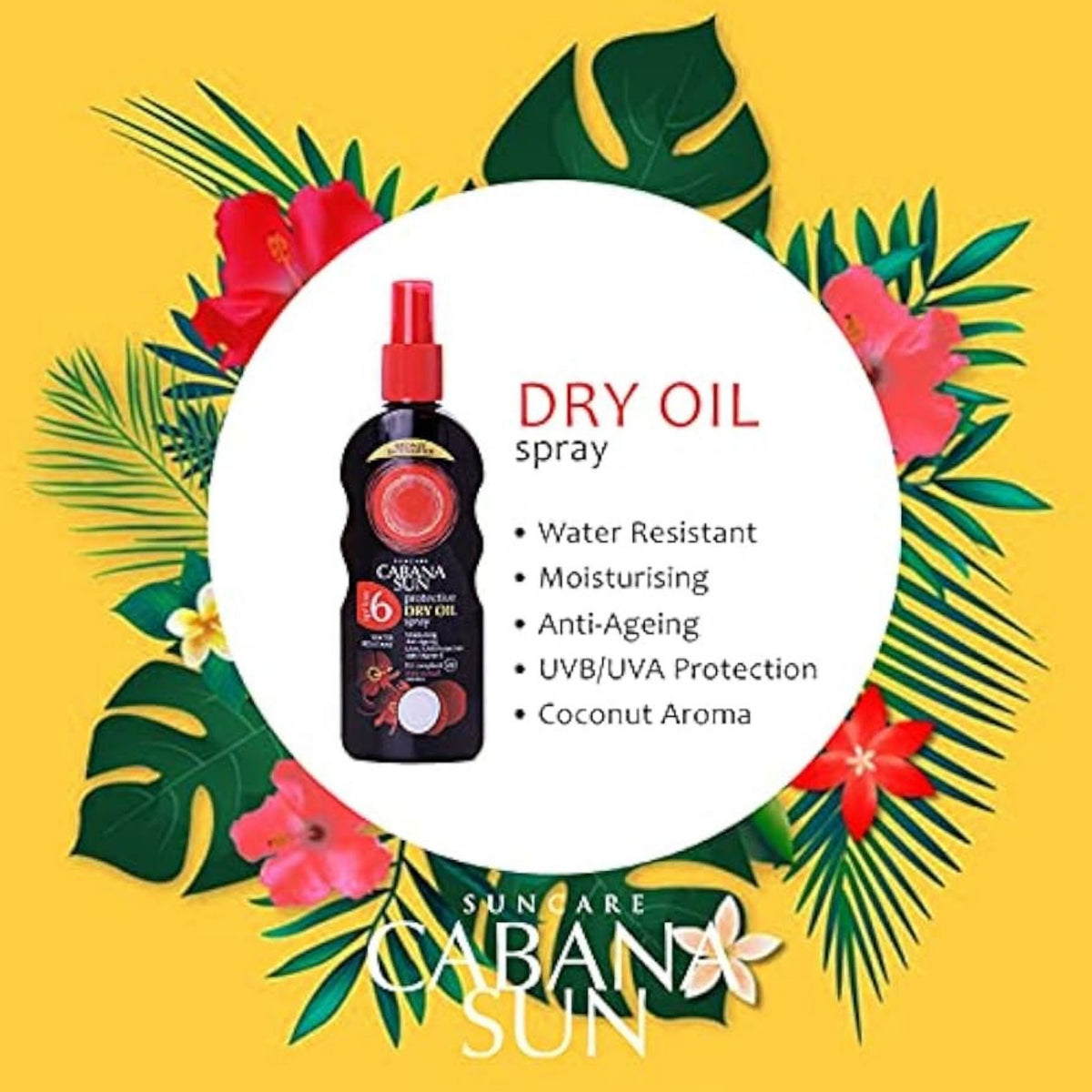 Cabana Sun Protective Dry Oil Spray SPF 6 - Tanning Oil Spray
