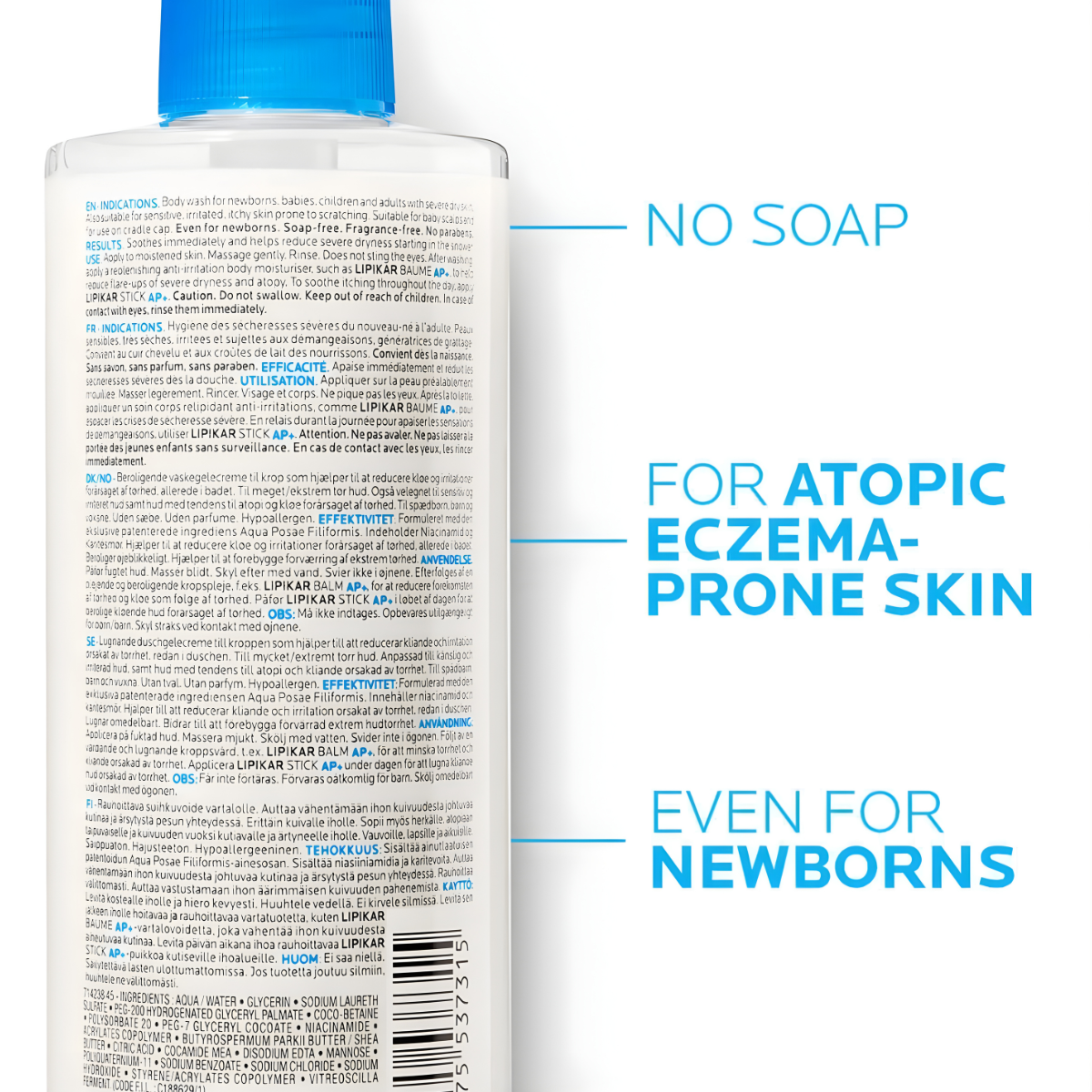 La Roche-Posay Lipikar Syndet Ap+ Ultra-Gentle
