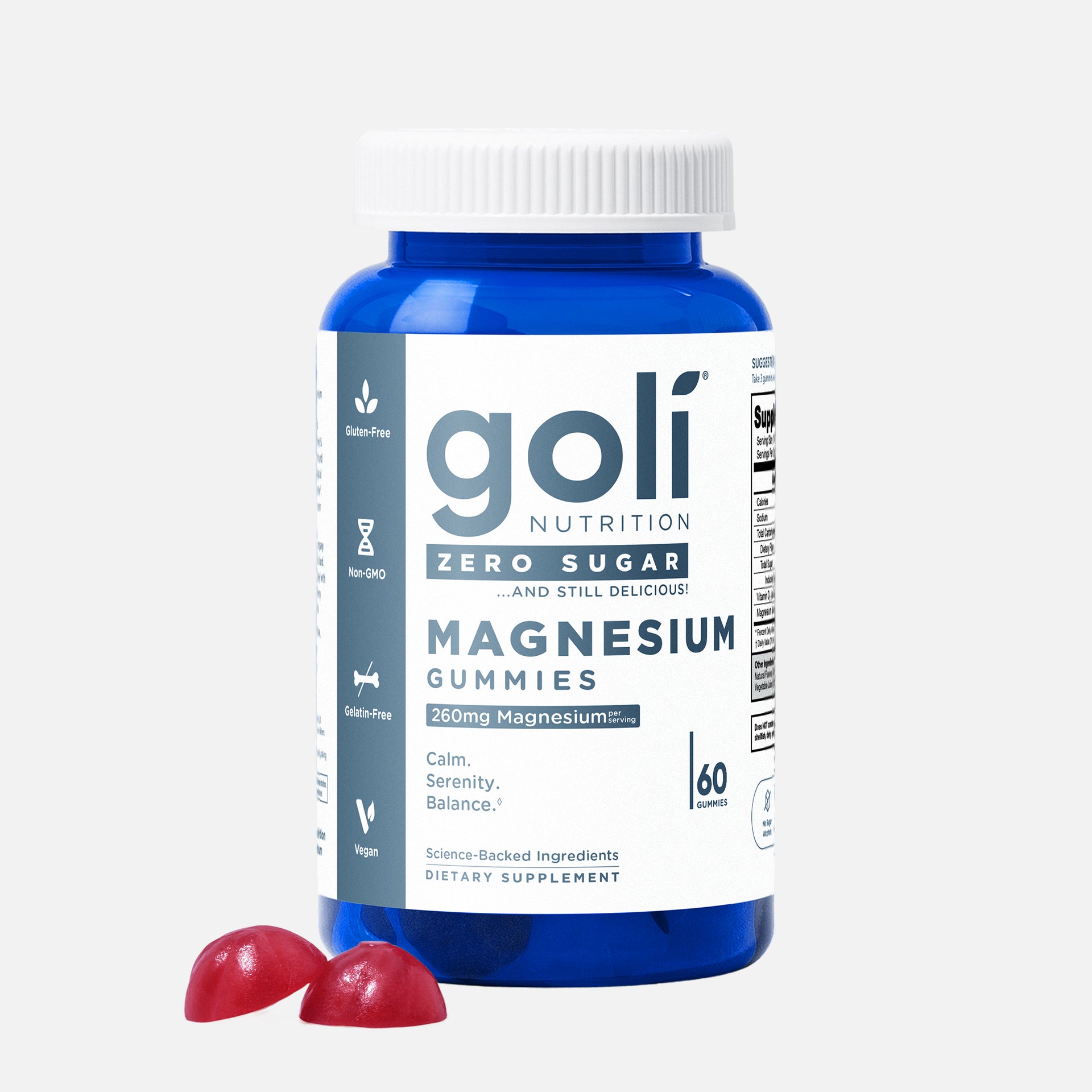 Goli Nutrition Zero Sugar Magnesium Gummies -- 60 Gummies Main image