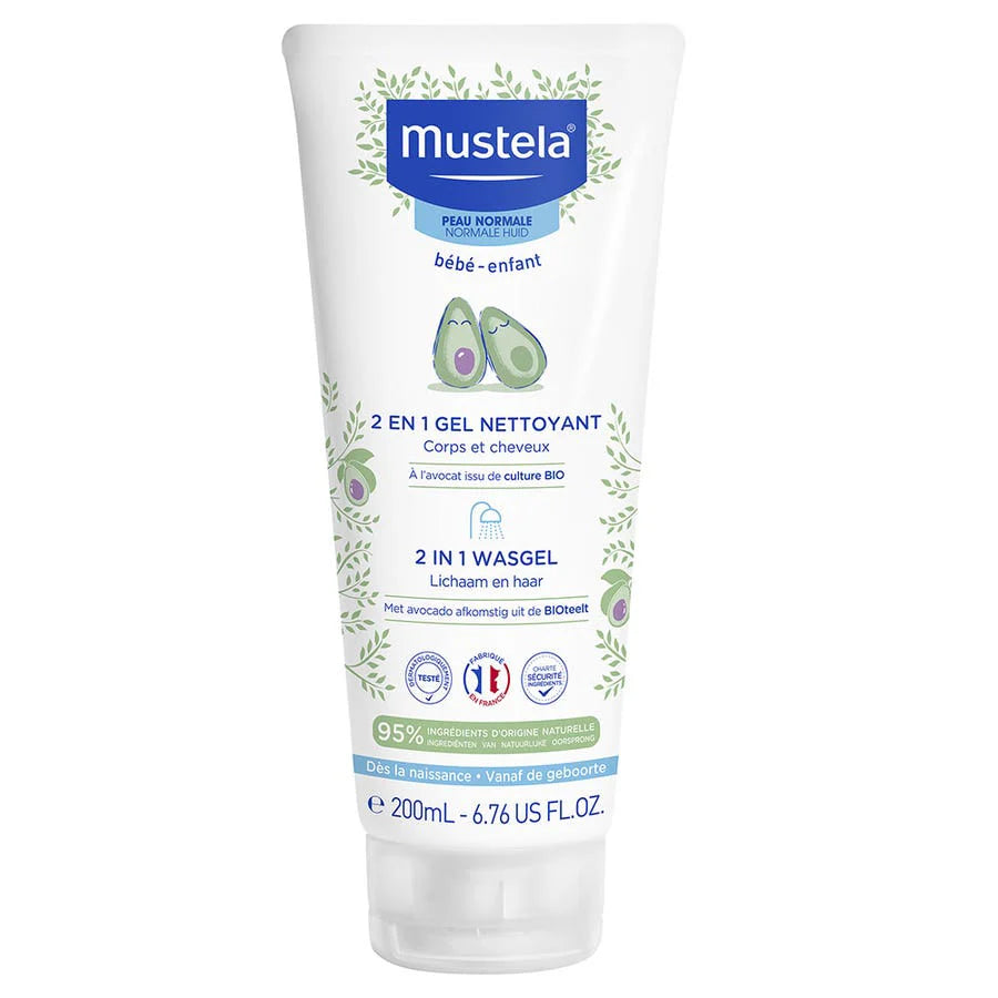 Mustela 2 In 1 Cleansing Gel With Avocado Main image