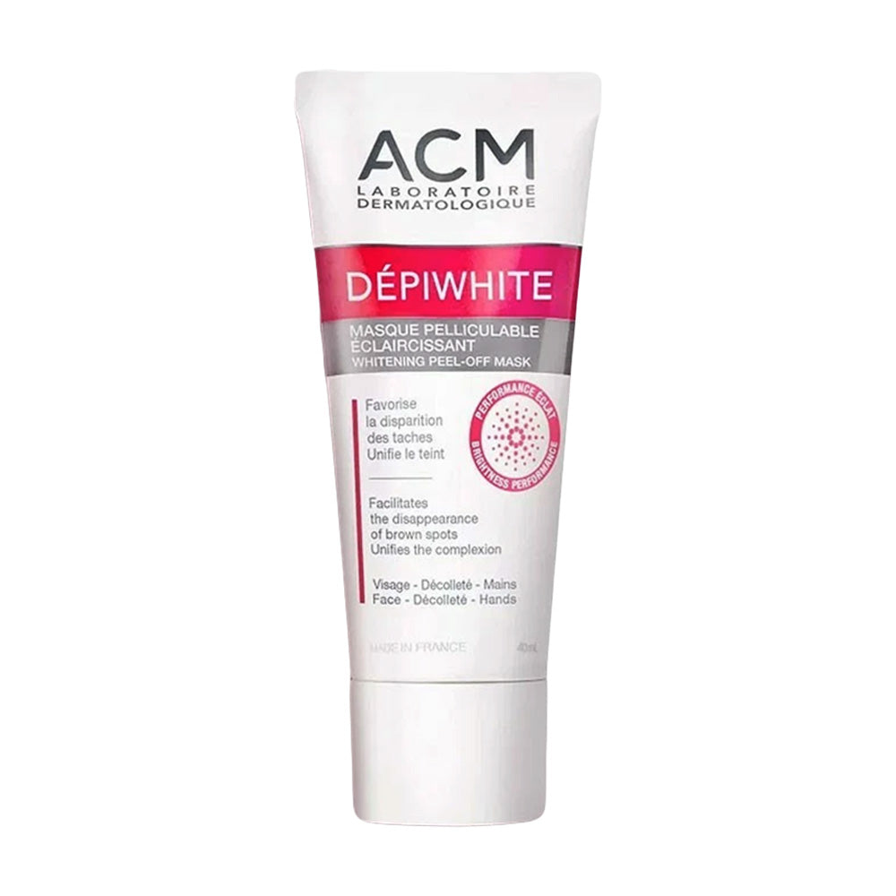 Refect Beauty ACM Depiwhite whitening peel-off mask in a 40ml white tube for dark spots and uneven skin tone.