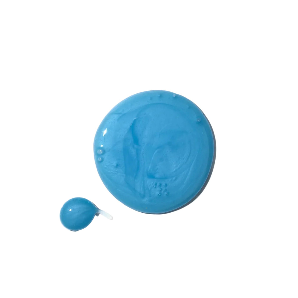 Refect Beauty Adams invigorating blue shower gel texture swatch on a white background