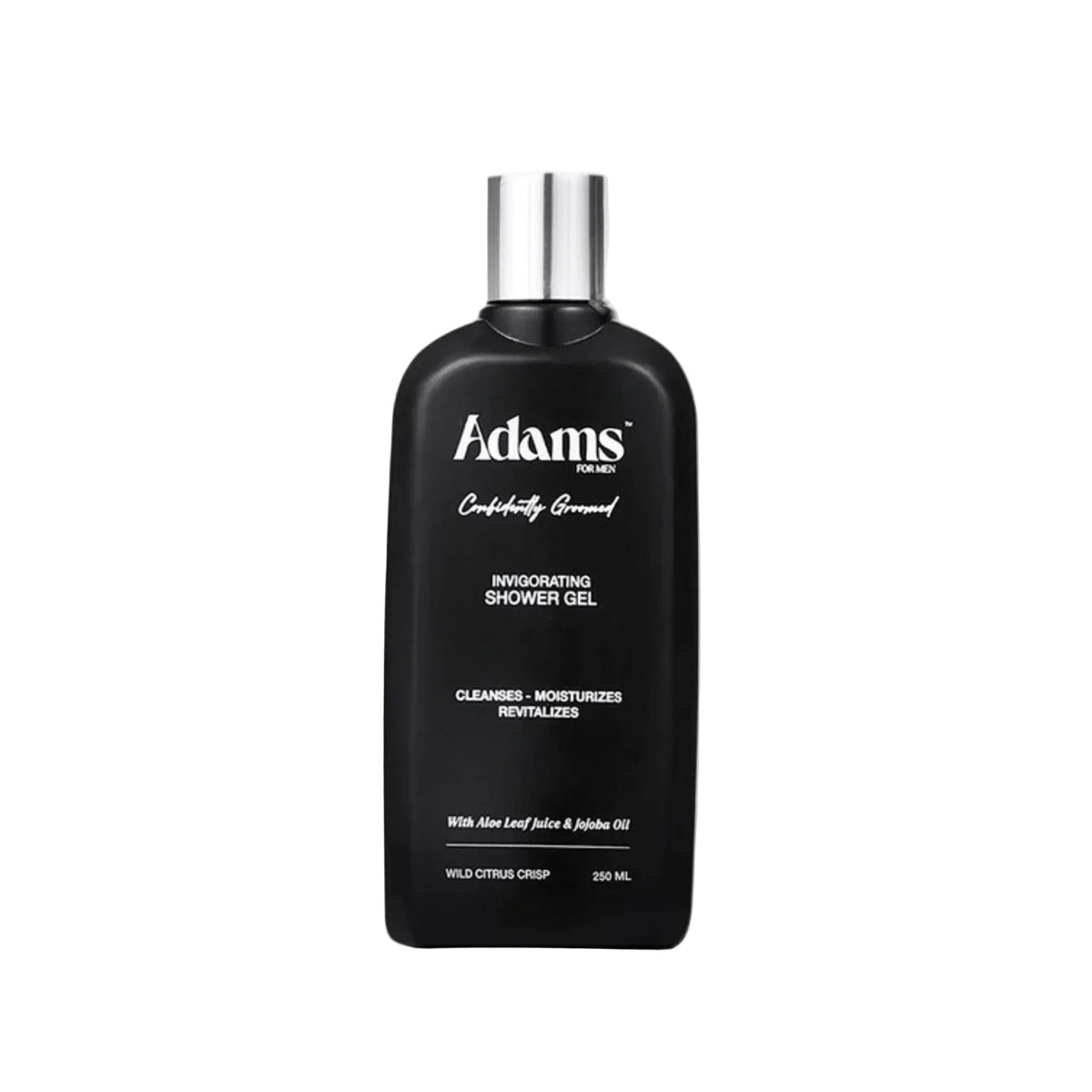 Refect Beauty Adams Invigorating Shower Gel for men in a black 250ml bottle with a silver cap. Main image