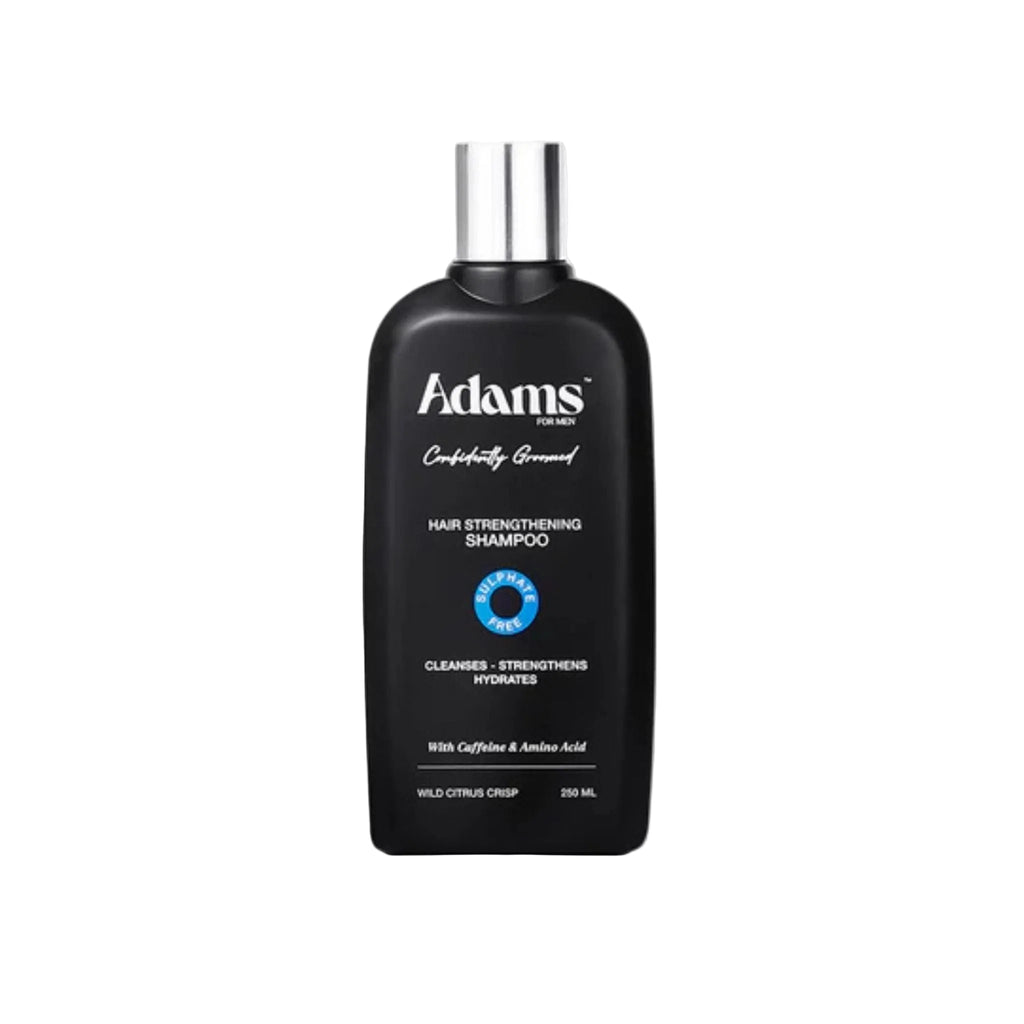 Refect Beauty Adams hair strengthening shampoo for men in a black bottle with silver cap for daily hair care