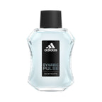 Refect Beauty Adidas Dynamic Pulse Eau de Toilette in a clear glass bottle with a black cap and label.
