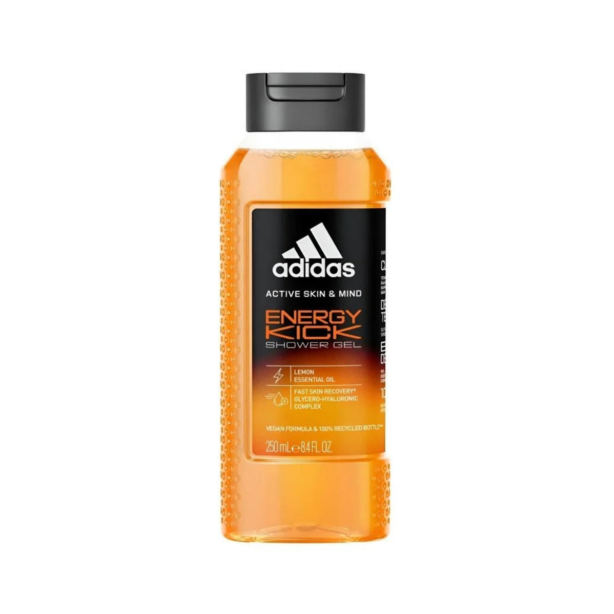 Refect Beauty Adidas Active Skin & Mind Energy Kick shower gel in an orange bottle with a black cap Main image