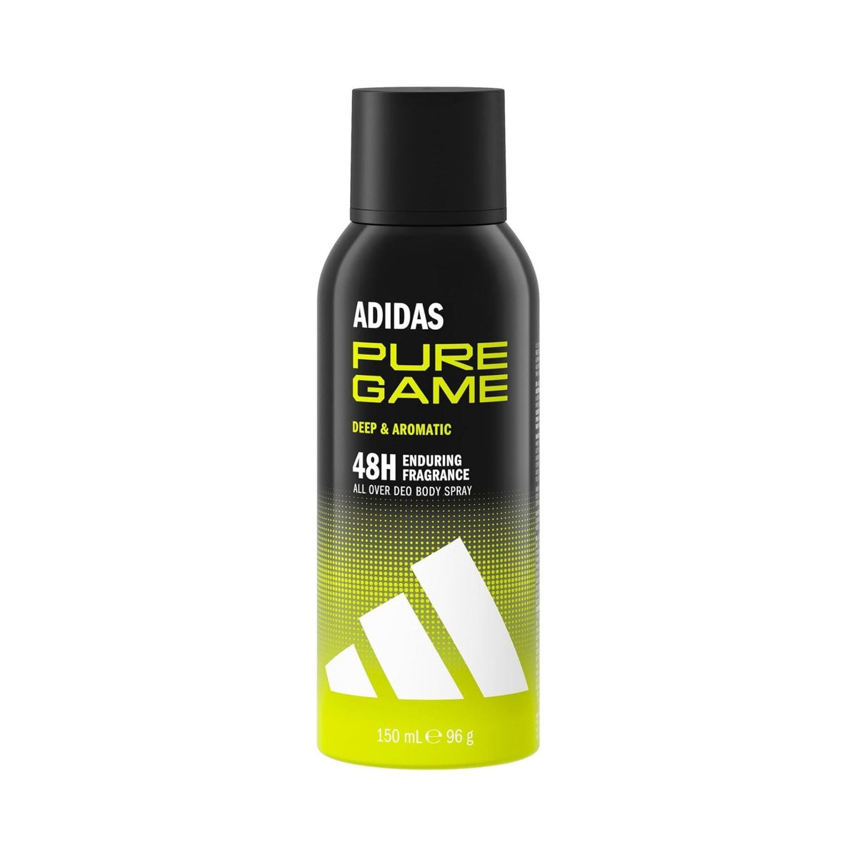 Refect Beauty Adidas Pure Game 48H deodorant body spray in a black and neon green aerosol can Main image