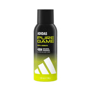 Refect Beauty Adidas Pure Game 48H deodorant body spray in a black and neon green aerosol can