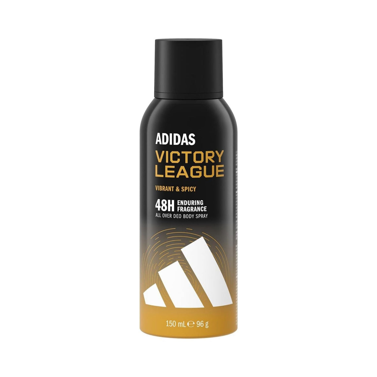 Refect Beauty Adidas Victory League 48H deodorant body spray in a black and gold canister with masculine fragrance. Main image