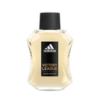Refect Beauty Adidas Victory League Eau de Toilette in a glass bottle with a black cap and amber fragrance liquid