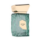 Refect Beauty French Avenue Aether Extrait de Parfum in a textured sea-green glass bottle with a gold cap.