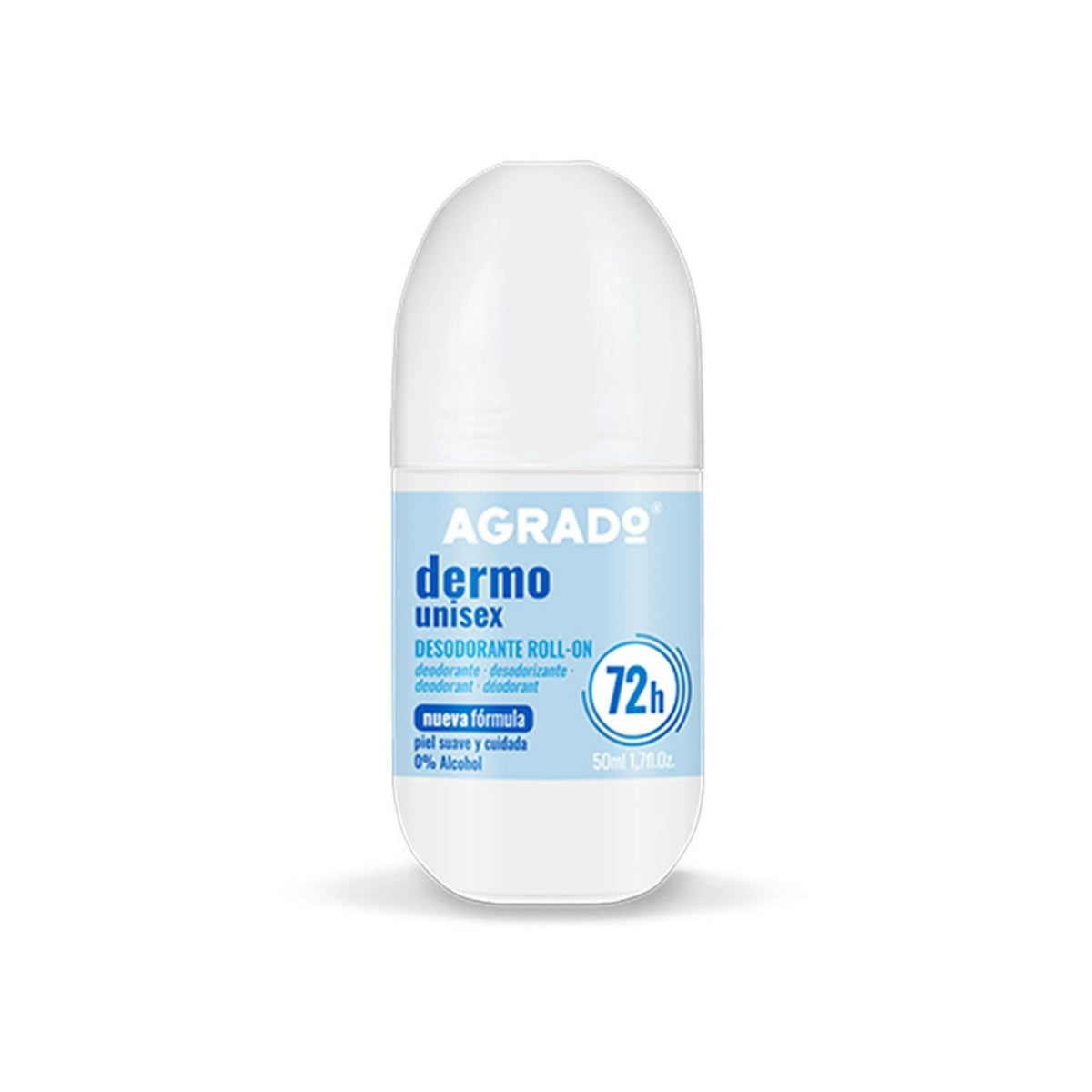 Refect Beauty Agrado Dermo unisex roll-on deodorant bottle with 72-hour protection formula for sensitive skin Main image