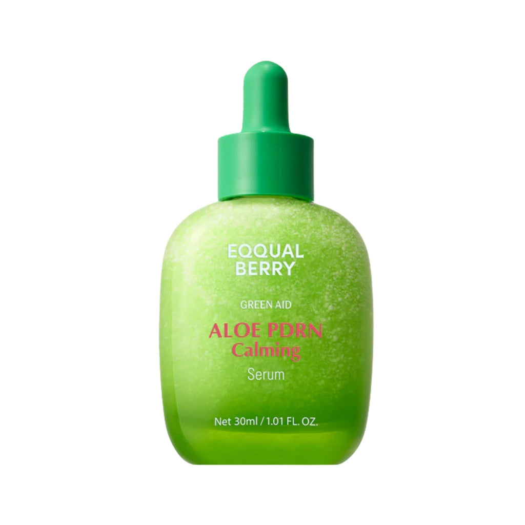 Refect Beauty Eqqualberry Aloe PDRN Calming Serum in a green dropper bottle for soothing sensitive skin