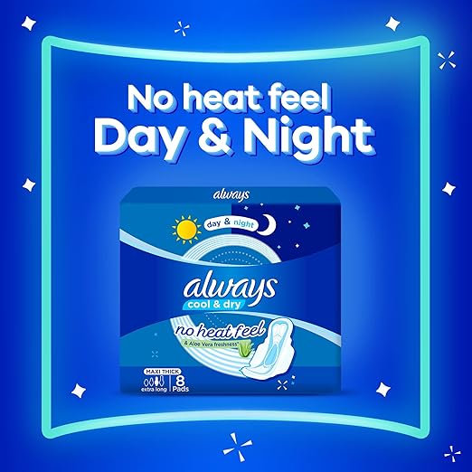 Refect Beauty Always Max Thick Protect Plus extra long sanitary pads with aloe vera for day and night protection