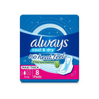 Refect Beauty Always Max Thick Protect Plus extra long sanitary pads with Aloe Vera in blue 8-pack packaging