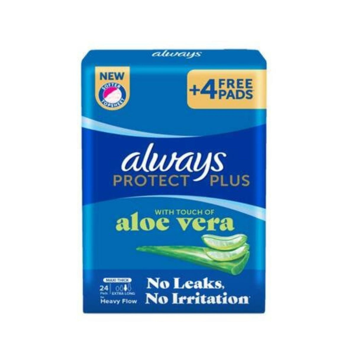 Refect Beauty Always Protect Plus long sanitary pads value pack with aloe vera for heavy flow and leak protection