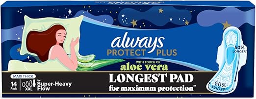 Refect Beauty Always Protect Plus extra long maxi thick sanitary pads with Aloe Vera for super heavy flow protection