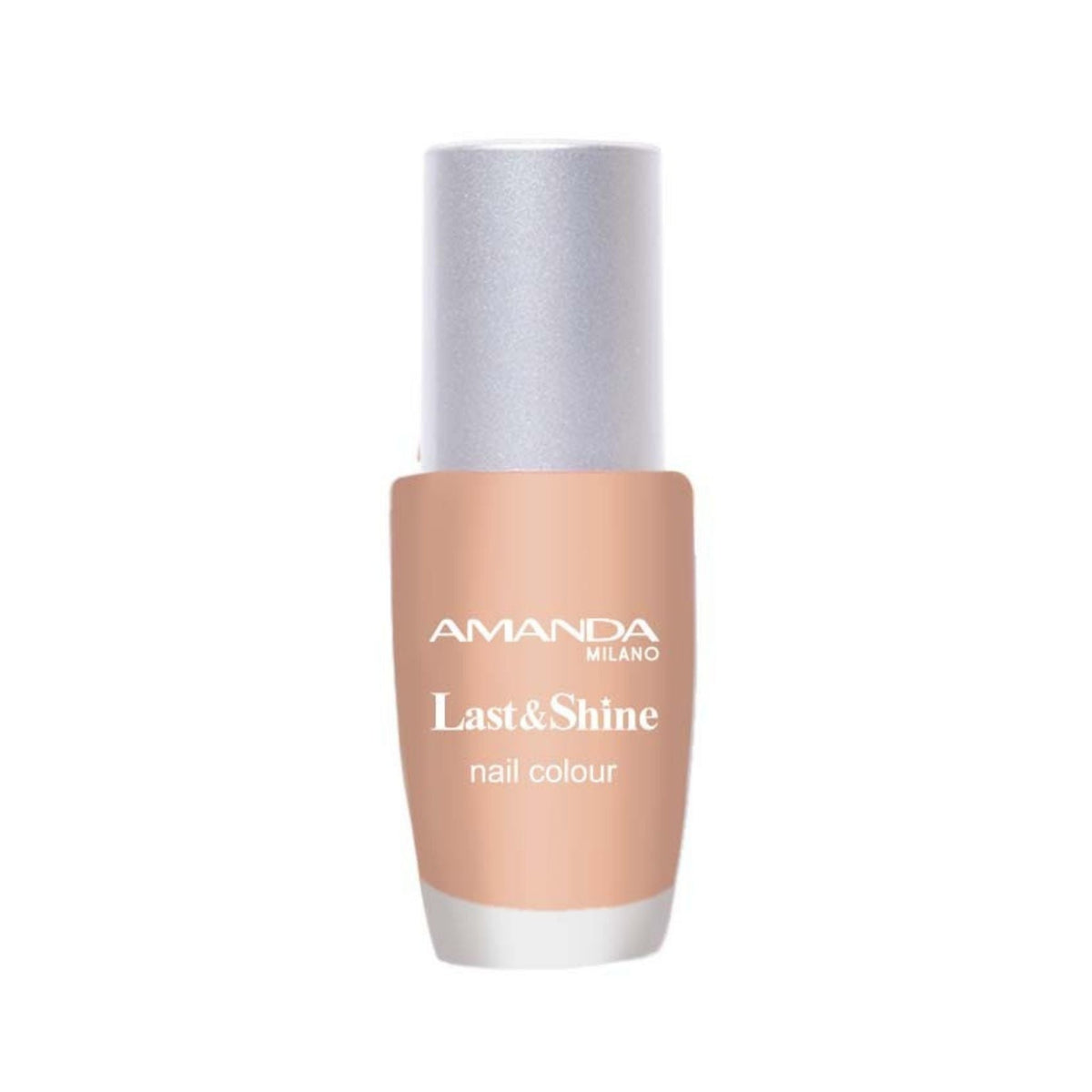 Refect Beauty Amanda Last & Shine nail polish in a soft nude shade with a high-gloss finish and silver cap.