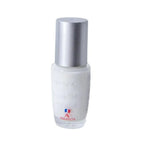 Refect Beauty Amanda Last & Shine white nail polish in a glass bottle with a silver cap for a glossy finish.