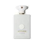 Refect Beauty Amouage Decision Eau de Parfum in a sleek white bottle with gold lettering and a signature emblem.