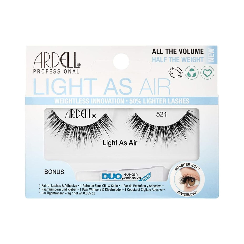 Refect Beauty Ardell Light as Air 521 false lashes with adhesive in original packaging