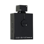 Refect Beauty Armaf Club de Nuit Intense Eau de Parfum in a sleek black bottle with a decorative chain and crystals.