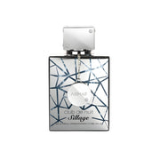 Refect Beauty Armaf Club De Nuit Sillage Eau De Parfum bottle with a geometric silver pattern and crystal accents