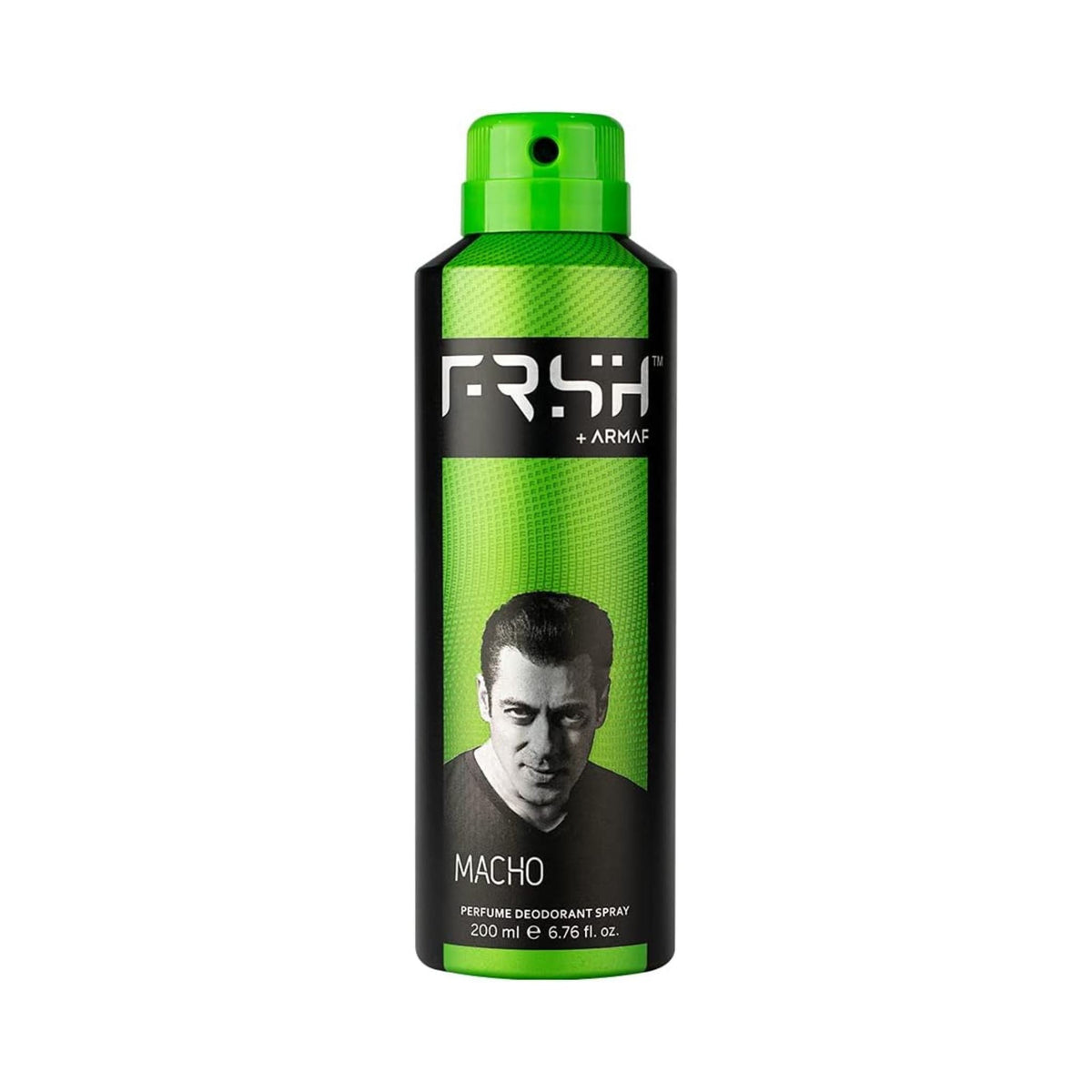 Refect Beauty Armaf Fresh Macho deodorant body spray for men in a green and black 200ml aerosol canister.