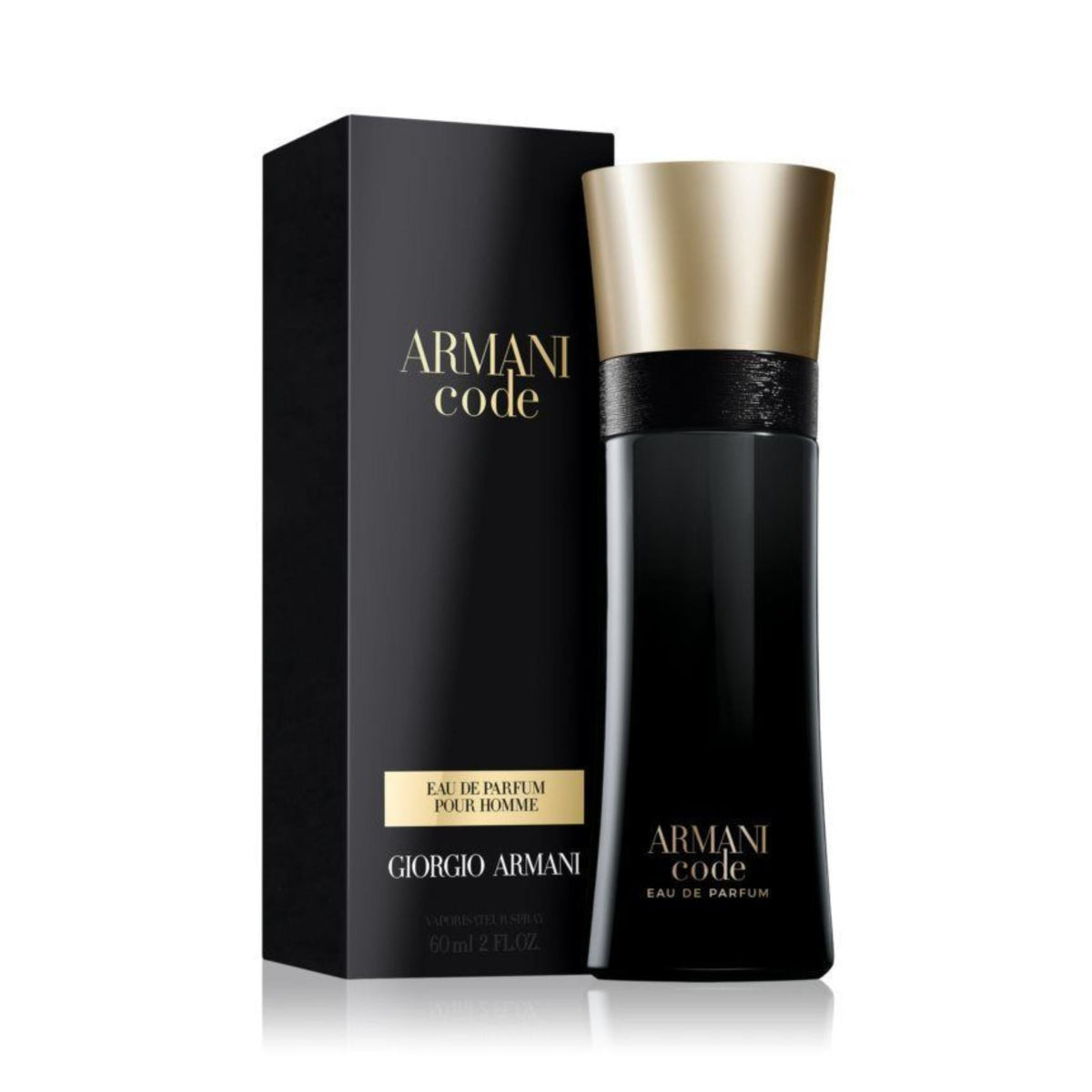 Refect Beauty Giorgio Armani Code Pour Homme Eau de Parfum bottle and black box packaging