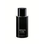 Refect Beauty Giorgio Armani Code Eau de Toilette in a sleek black cylindrical glass bottle with a matching cap.