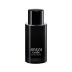 Refect Beauty Giorgio Armani Code Eau de Toilette in a sleek black cylindrical bottle with a matching cap.