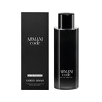 Refect Beauty Giorgio Armani Code Eau de Toilette refillable fragrance bottle and black box packaging