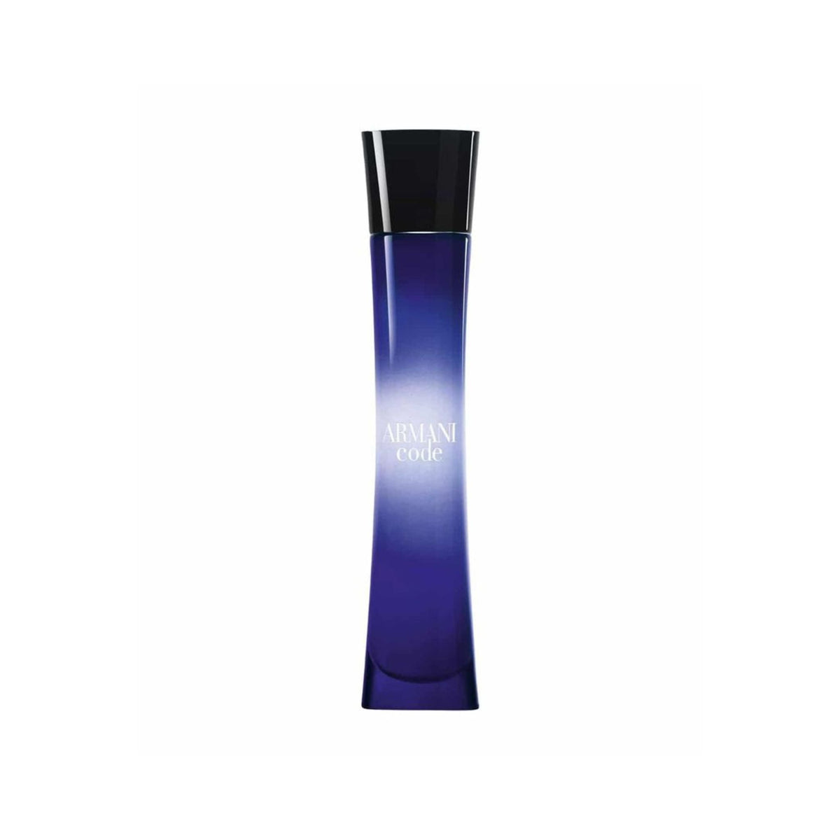 Refect Beauty Giorgio Armani Armani Code Eau de Parfum for her in a sleek, gradient blue glass bottle with a black cap.