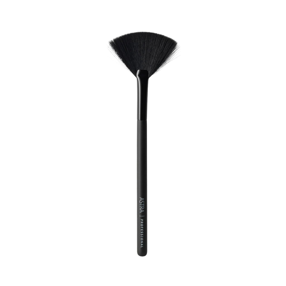 Refect Beauty Astra professional black fan-shaped makeup brush with soft synthetic bristles for powder application