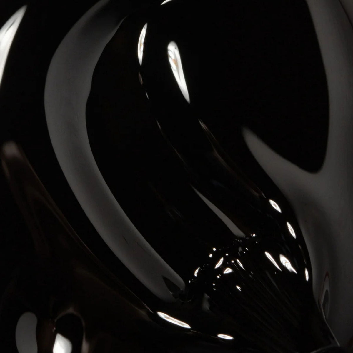 Refect Beauty Astra Lasting Gel Effect nail polish in a deep black shade with a high-shine glossy finish