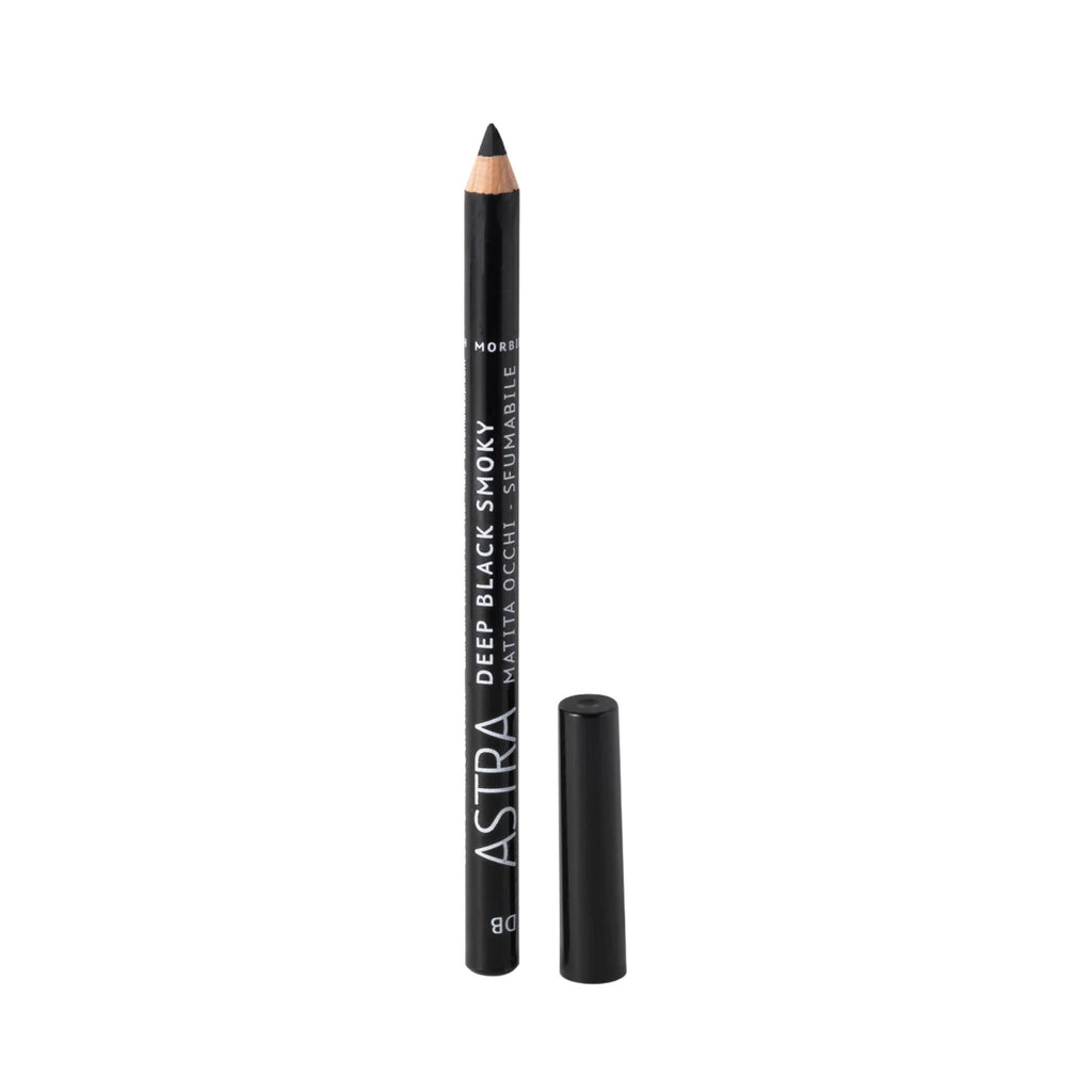 Refect Beauty Astra Deep Black Smoky kajal eye pencil with a removable cap for intense, blendable eye makeup.