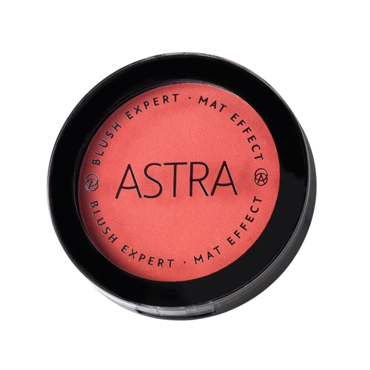 Refect Beauty Astra Blush Expert in a vibrant coral shade with a smooth matte finish in a round black compact 05