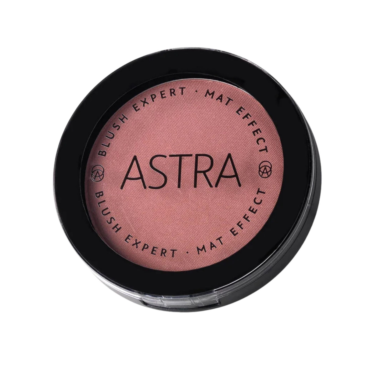 Refect Beauty Astra Blush Expert in a dusty rose shade with a smooth matte finish in a round black compact case 04