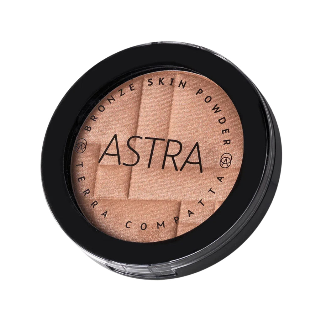 Refect Beauty Astra Bronze Skin Powder in a compact case featuring a geometric embossed pattern for a tanned look 15