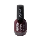 Refect Beauty Astra Lasting Gel Effect nail polish in a deep burgundy shade with a high-shine glossy finish.