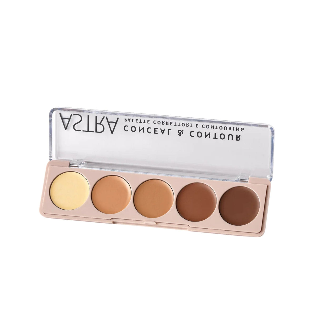 Refect Beauty Astra Conceal & Contour face palette with five creamy shades for highlighting and sculpting the face.