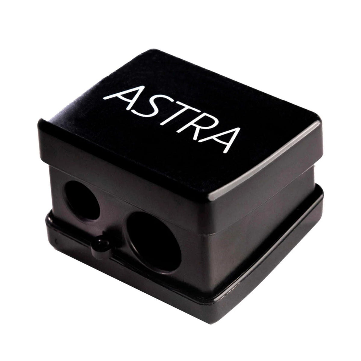 Refect Beauty Astra black dual-size cosmetic sharpener for standard and jumbo makeup pencils