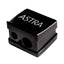 Refect Beauty Astra black dual-size cosmetic sharpener for standard and jumbo makeup pencils