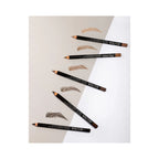 Refect Beauty Astra Expert Eyebrow Pencils in various shades with matching brow swatches on a neutral background