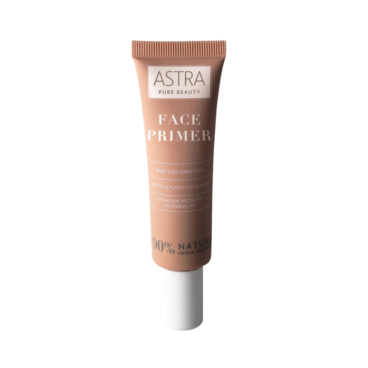 Refect Beauty Astra Pure Beauty face primer in a beige squeeze tube for smoothing skin and correcting imperfections.