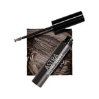 Refect Beauty Astra Geisha Brows tinted fixing mascara tube and spoolie applicator with a dark brown product swatch