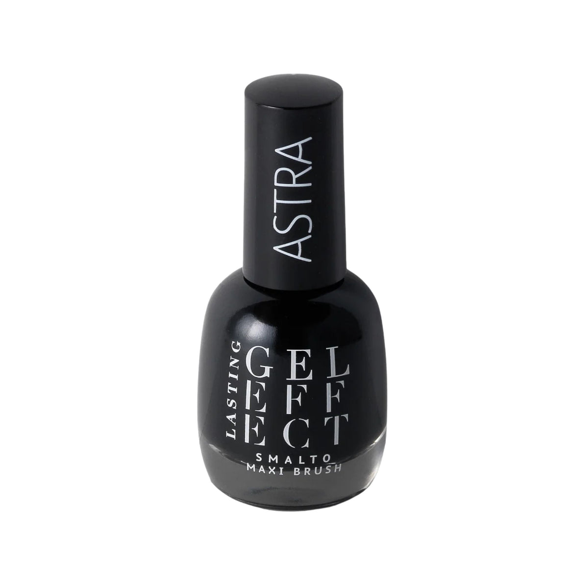 Refect Beauty Astra Lasting Gel Effect nail polish in a black glass bottle with white text and a maxi brush applicator